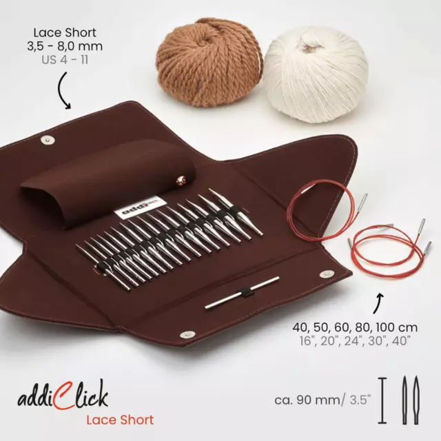 Addi Click Lace Short Stricknadel Set 750-2