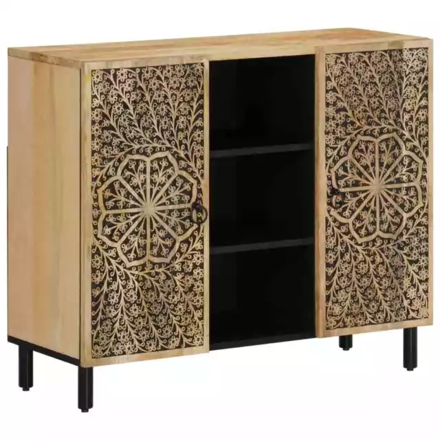 Side Cabinet Home Storage Cupboard Sideboard Solid Wood Mango vidaXL