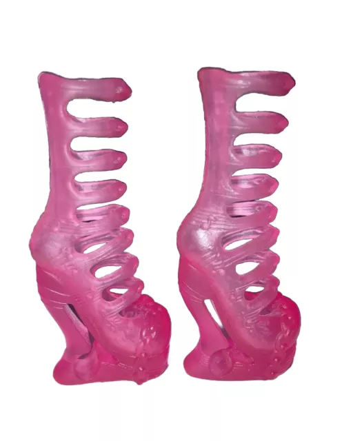 Monster High Ari Hauntington Electrified Pink Strappy Boots Shoes  Accessory