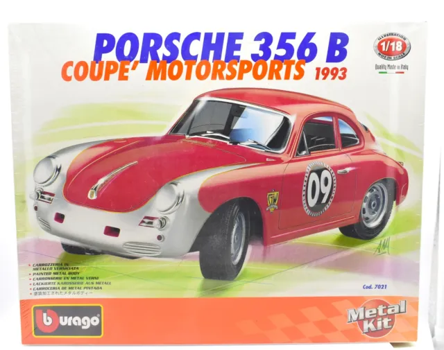 Model Car Scale 1:18 Porsche 356 B Coupe Model Kit Of Mount Burago Car