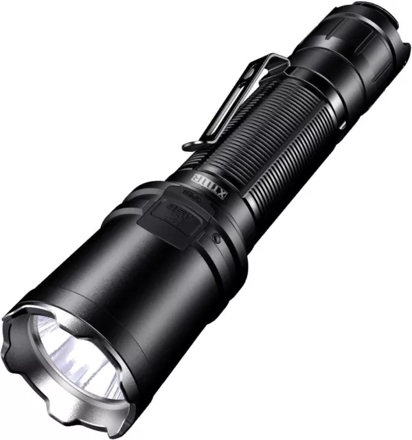 klarus XT11R Lampe torche tactique rechargeable USB C 1300 lumens avec double in