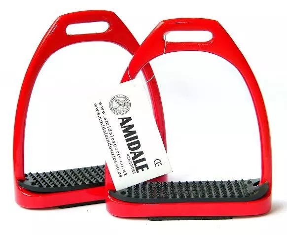 Aluminum Light Weight Stirrups Irons Horse Riding Red 3 Sizes Bnwt Amidale