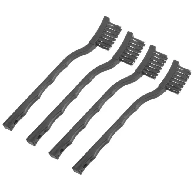 4pcs Antistatic ESD Brush Plastic Handle Nylon Cleaning Brushes 15x30mm Bristles