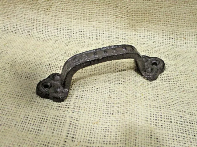 2 Cast Iron RUSTIC Barn Handle Gate Pull Shed Door Handles 5 1/2" Drawer Pulls 4