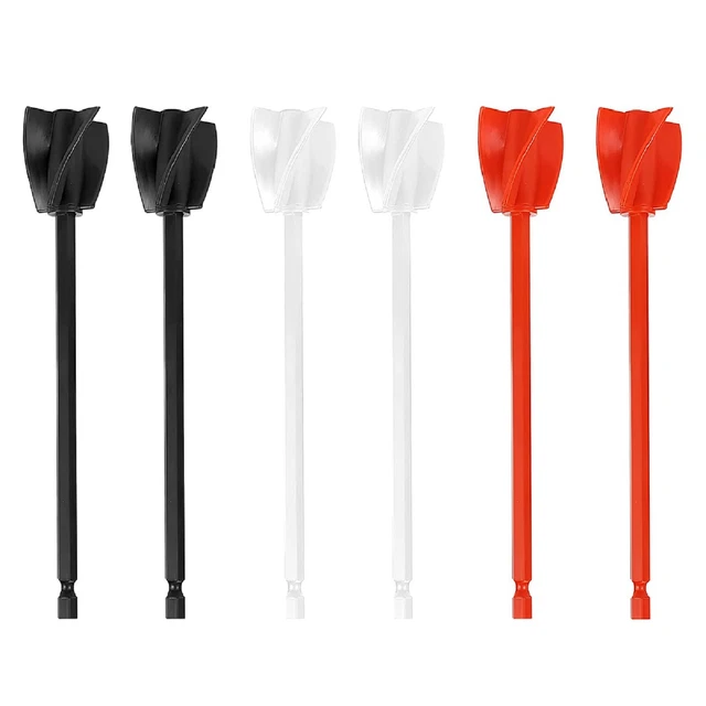 6PCS Mixer Attachment Drill For Resin,Epoxy Mixer Mixing Rod Drill Whisk Stirrer