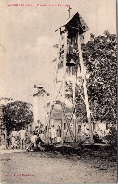 CONGO - Le clocher de la mission de loango