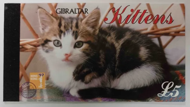 Gibraltar 1997 Booklet Kittens Cat Animal Pet Hong Kong '97 MNH