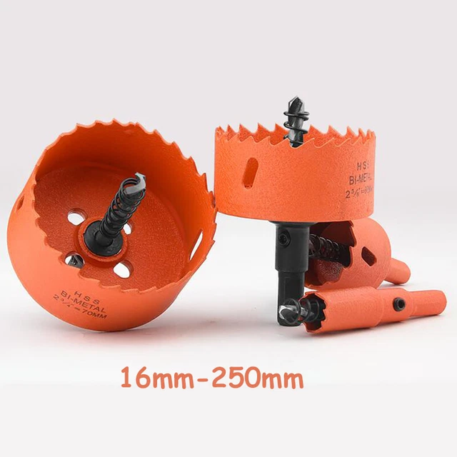 HSS Drill Bit Hole Saw Dia 16mm-250mm Bi-Metal Alloy Wood Plastic Cutter Holesaw