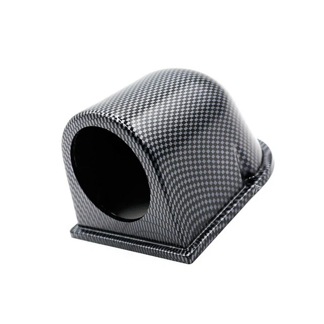 Support Triple Jauge Tableau De Bord 52mm - Style Fibre Carbone, Universel - Pour Voiture |