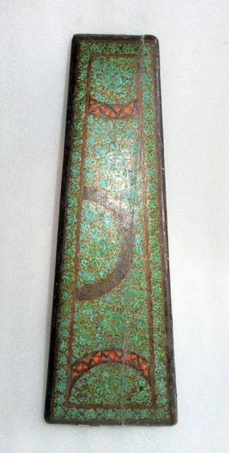 Antique Old Wooden Hand Carved And Lacquer Painted Rectangular Shape Big Box