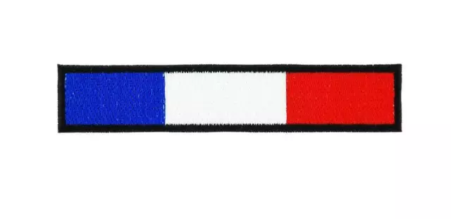 Patch ecusson thermocollant backpack drapeau france francais biker brassard noir