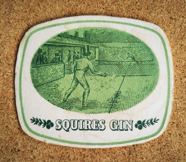 Bierbarmatte Breweriana Untersetzer - SQUIRES GIN SQUIRE OSBALDESTON TENNISSPIELER