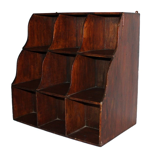 ANTIQUE SMALL WOODEN Wall Mail Locker Furniture 129.53 PicClick