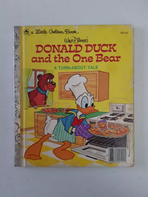 Little Golden Book - Walt Disney's Donald Duck And The One Bear 1978 HC