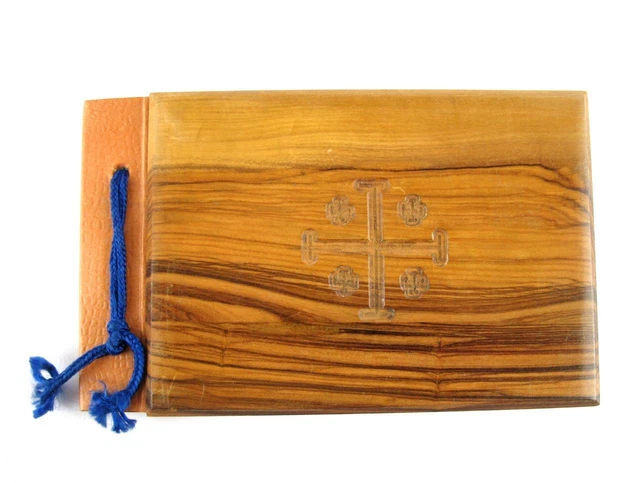 Antique The Holy Land Jerusalem Pressed Flowers Views Olive Wood Covers Antique The Holy Land Jerusalem Pressed Flowers Views Olive Wood Covers