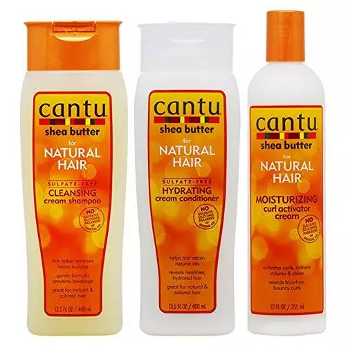 Shea Butter Shampoo + Hydrating Conditioner + Curl Activator Cream "SET" for ...