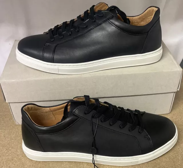 mens trainers Leather selected homme david sneaker black uk 8 new Free Postage