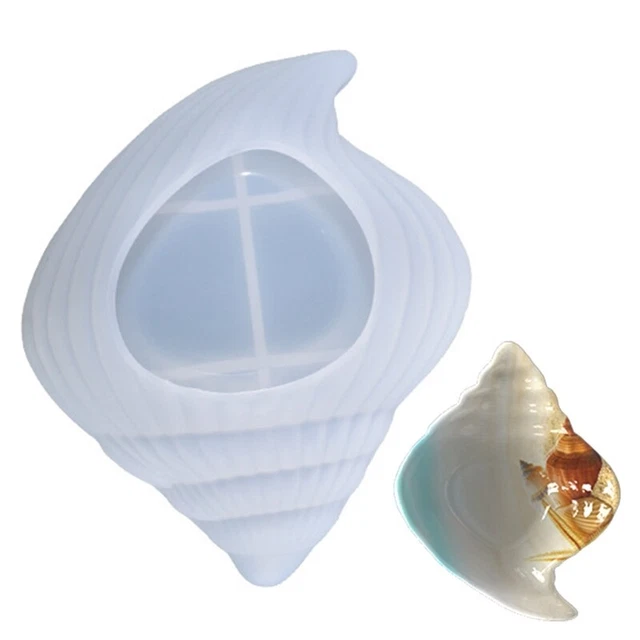 Resin Coaster Molds Conch Storage Tray Mold Silicone Agate Glossy Coaster