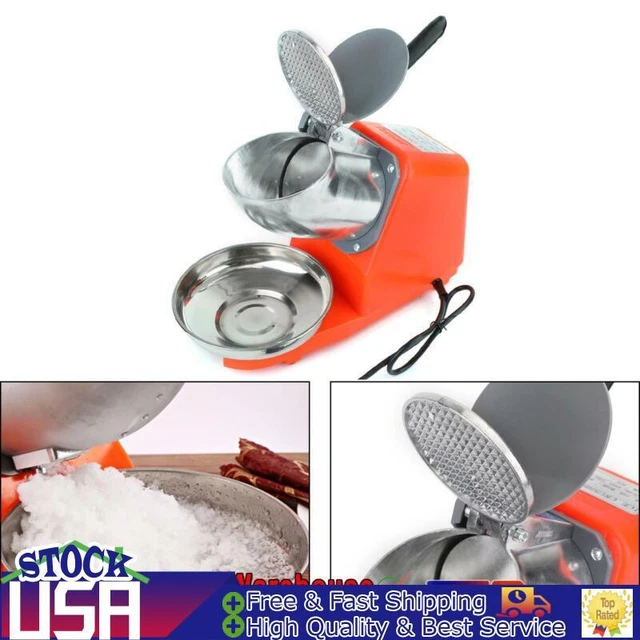 300W Electric Ice Crusher Machine Shaver Shaved Ice Snow Cone Maker 143lbs ORG P