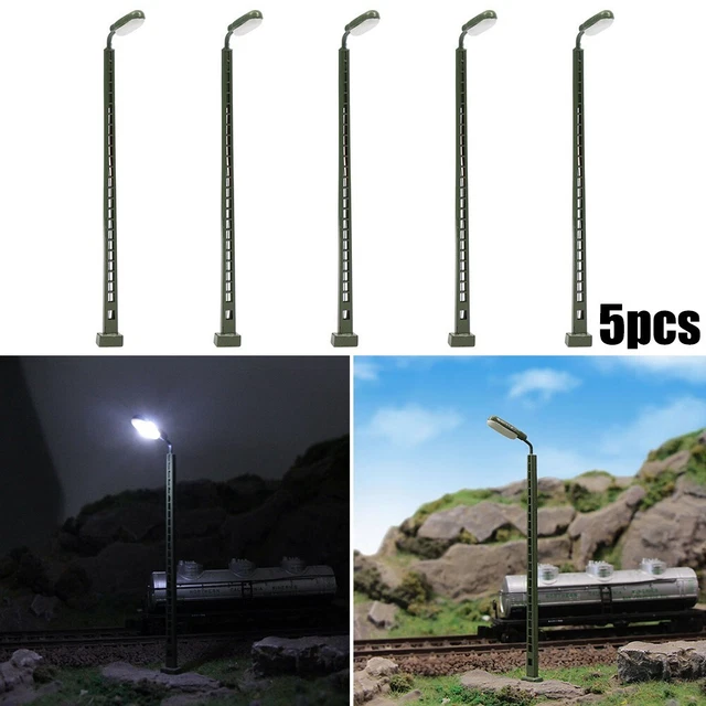 5 Feux De Chemin De Fer Pour Modélisme H0 - LED 3V, Avec Résistances Pour 12-16V - Échelle 1:87