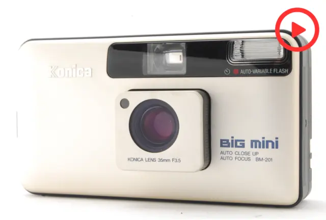 LCD Works [Near MINT] Konica BiG mini BM-201 Point & Shoot 35mm Camera JAPAN