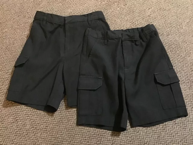 Boys School Grey Shorts x2 - Age 9 years