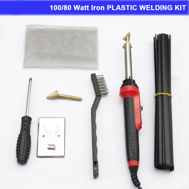 80/100 Watt Iron Plastic Welding Kit Car Bumper Dashboard Kid Repair Welder Tool