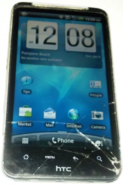 HTC Inspire 4G - 4GB - Black (AT&T) Smartphone Cracked Glass