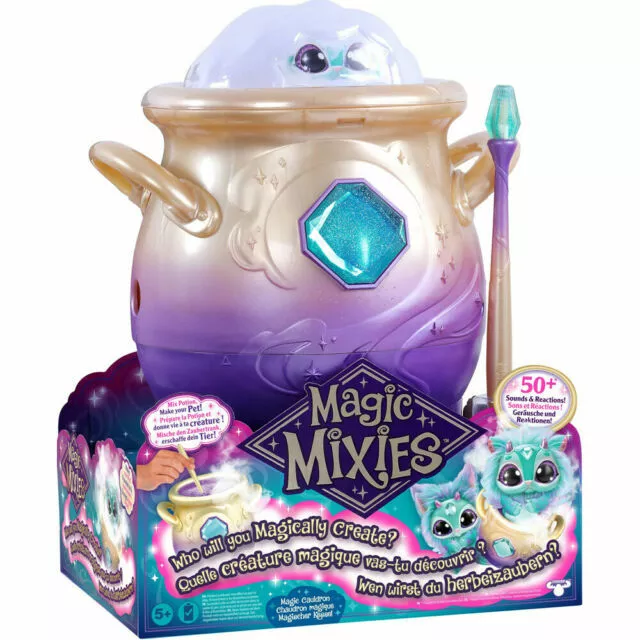 Magic Mixies Magical Misting Cauldron Interactive 8 inch Blue/Green Plush Toy