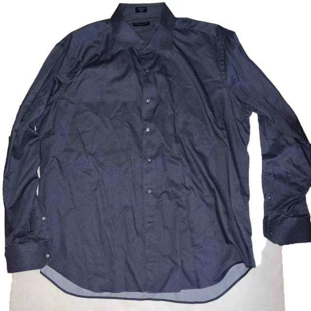 Peter Millar Shirt Men XXL Blue Gingham  Button Down Long Sleeve