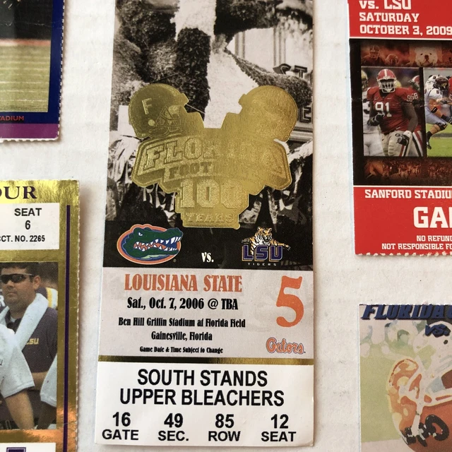 LSU College Football Tickets . LSU/OLE MISS/ Florida/Georgia/Notre Dame 95-09 9