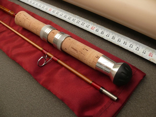 Canne à Lancer Pezon Et Michel – Bambou Refendu 2 Brins – 205 Cm – Poids 5-12 G – Très Bon état