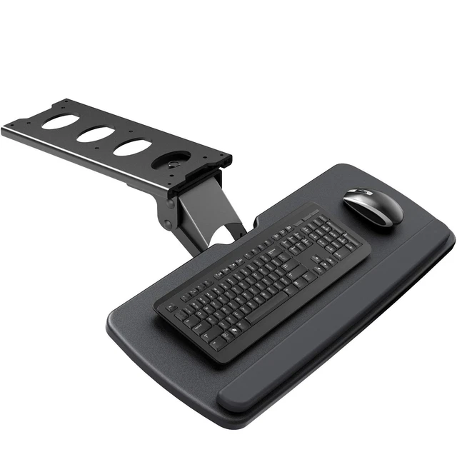 HUANUO Keyboard Tray Under Desk, 360 Adjustable Ergonomic Sliding Keyboard & ...