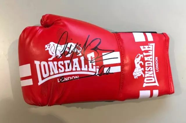 Chris Eubank & Nigel Benn Signed Boxing Glove with COA