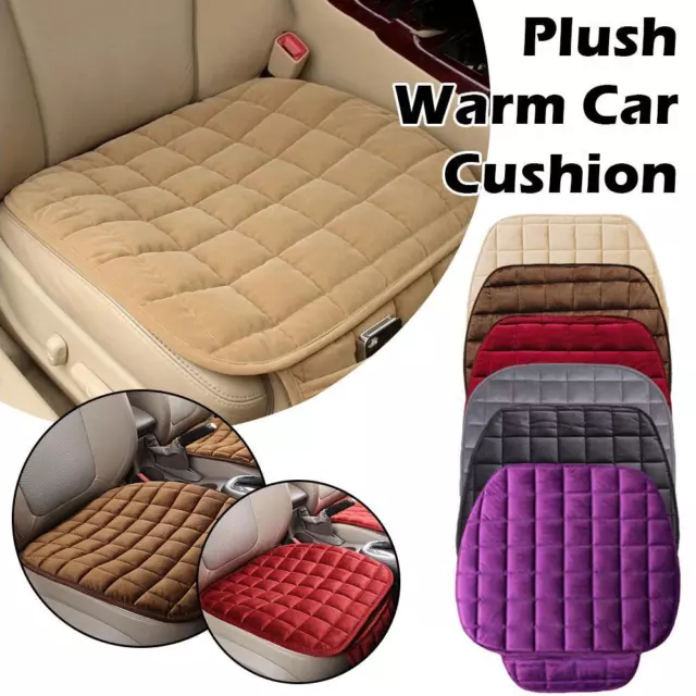 Universal Car Front Row Seat Cover Pad Mat Plush Lattice Protector Cushions