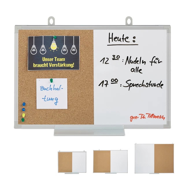 Tableau blanc et d’affichage, tableau double panneau d’affichage liège