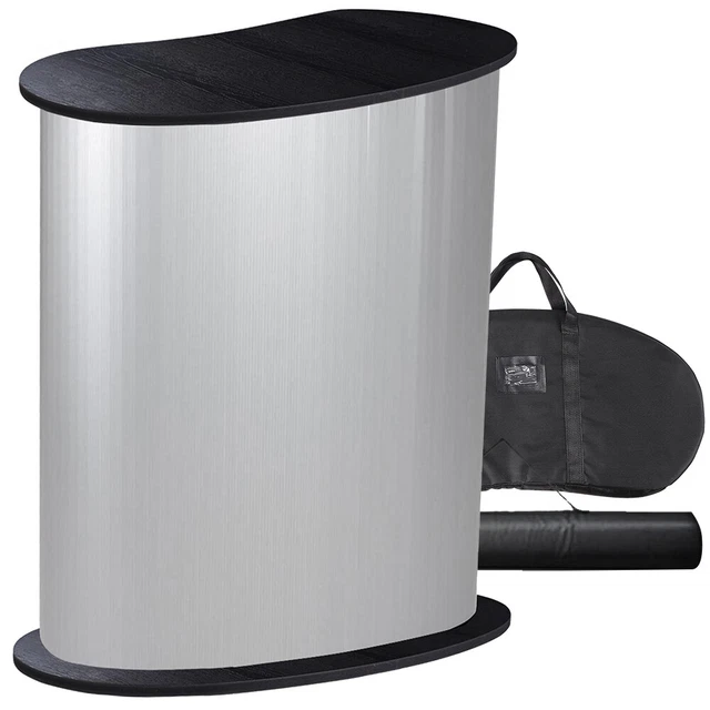 32" x 16" x 37" Portable Tradeshow Podium Table Counter Stand Booth with Wall