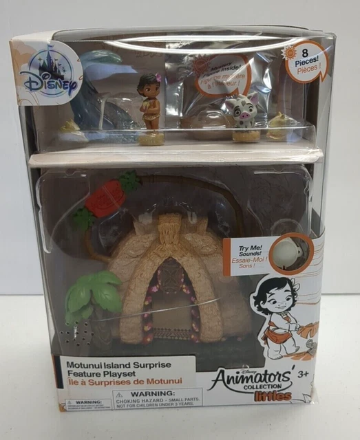 DISNEY ANIMATORS COLLECTION Littles Motunui Island Moana Micro Playset ...