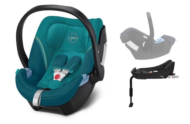 Newborn car seat 0-13 Kg Cybex Aton 5 River Blue + ISOFIX base 2-Fix CYBEX