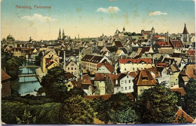 Fotoansichtskarte Nürnberg gelaufen mit Bayern-Marke von Nürnberg nach Schmargen