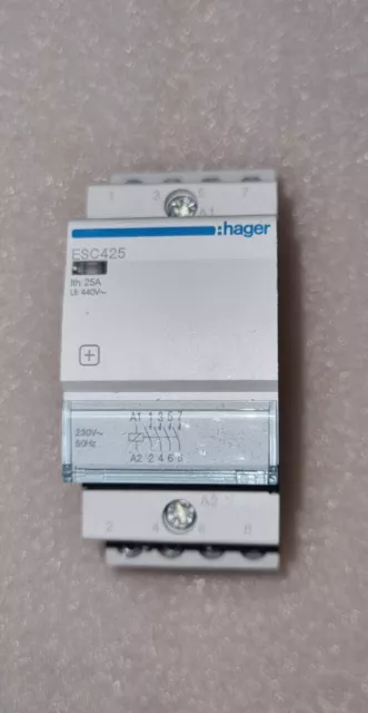 Hager Modular contactor 25A 4Z 440V 0R 230V AC ESC425 /T2UK