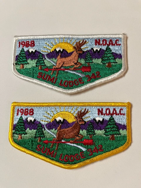 Boy Scout OA 342 Sumi Lodge Flap S22 S23 1988 NOAC DELEGATE SET