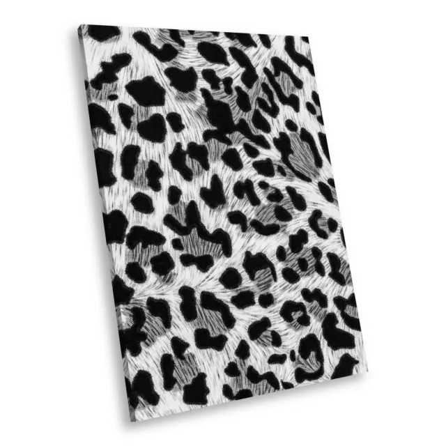 A603 Black White Animal Portrait Canvas Picture Print Wall Art Leopard Pattern
