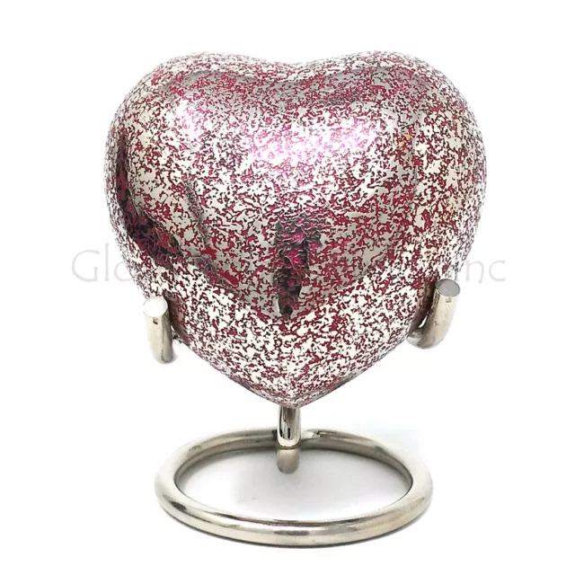 Glenwood Red Small Heart Keepsake Urn For Ashes