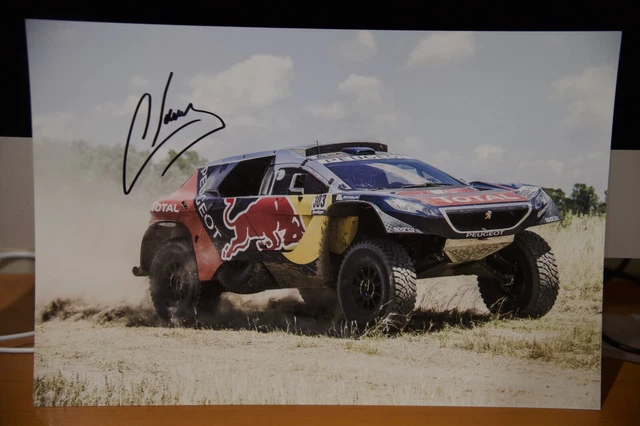 CARLOS SAINZ #303 Red Bull/Total Peugeot Dakar Rally Car Signed