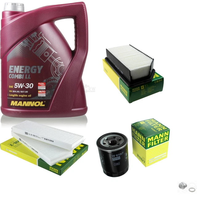 Mann-Filter Controllo Set 5 L mannol Energy Combi Ll 5W-30 per Hyundai i20