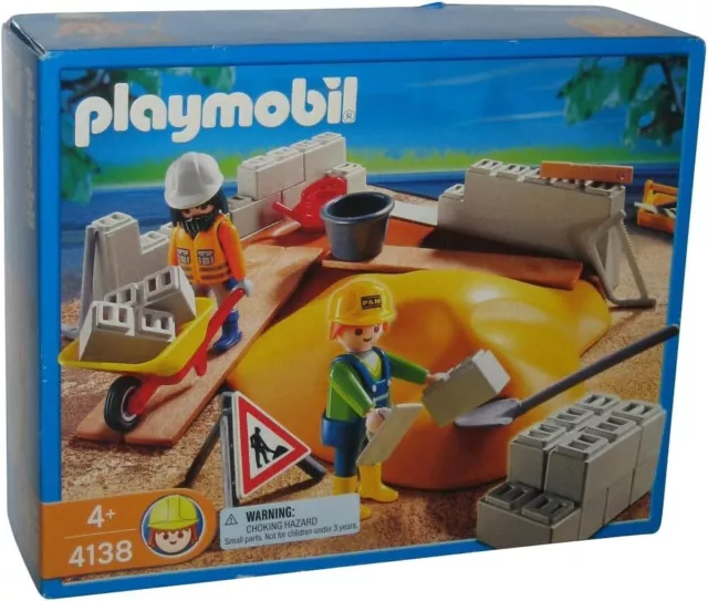 Playmobil 4138 City Life Baustelle Kompaktset Maurer 34 Teile