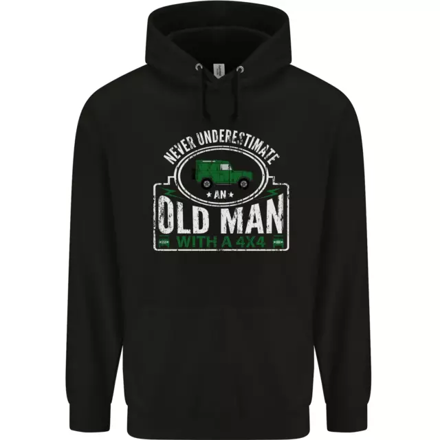 An Old Man With a 4x4 Off Roading Off Road Mens 80% Cotton Hoodie