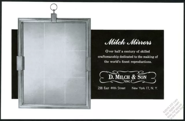 1953 Milch Mirror modern mirror photo vintage print ad