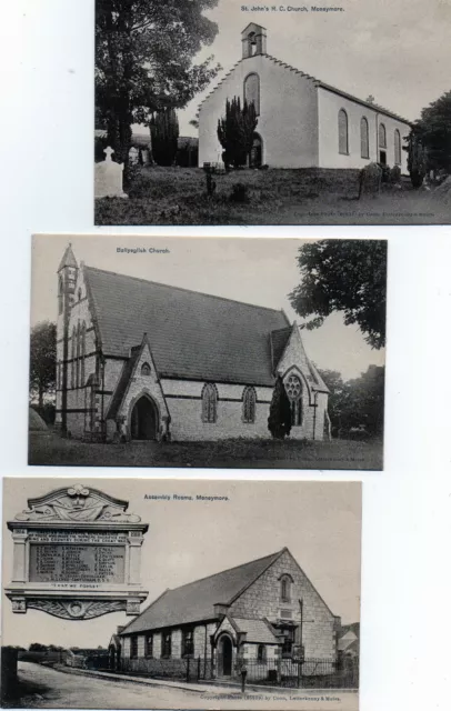 COLLECTION OF 6 x CO. DERRY LONDONDERRY IRELAND POSTCARDS FROM MONEYMORE AREA